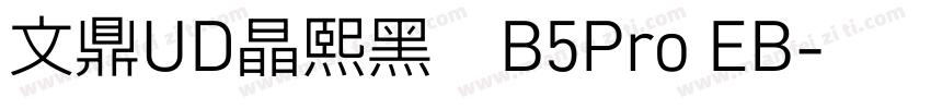 文鼎UD晶熙黑體B5Pro EB字体转换